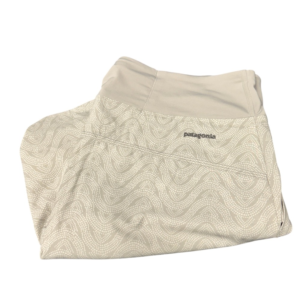 Patagonia Cream Wave-Print Active Skort
